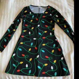 S, long sleeve, holiday party dress